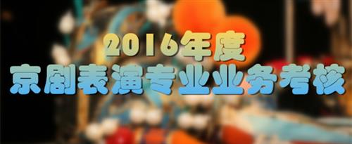 中国人操逼网国家京剧院2016年度京剧表演专业业务考...